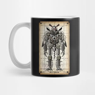 Mechanical steampunk mothman Mug